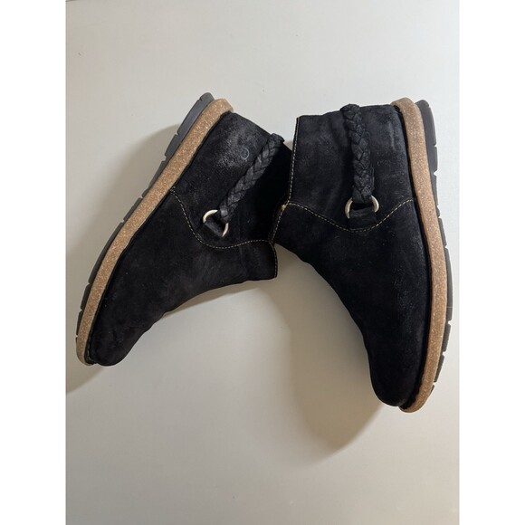 Born Toya Ankle Boots Black Distressed Suede Women’s Size 9.5/41 Comfort - Picture 4 of 9